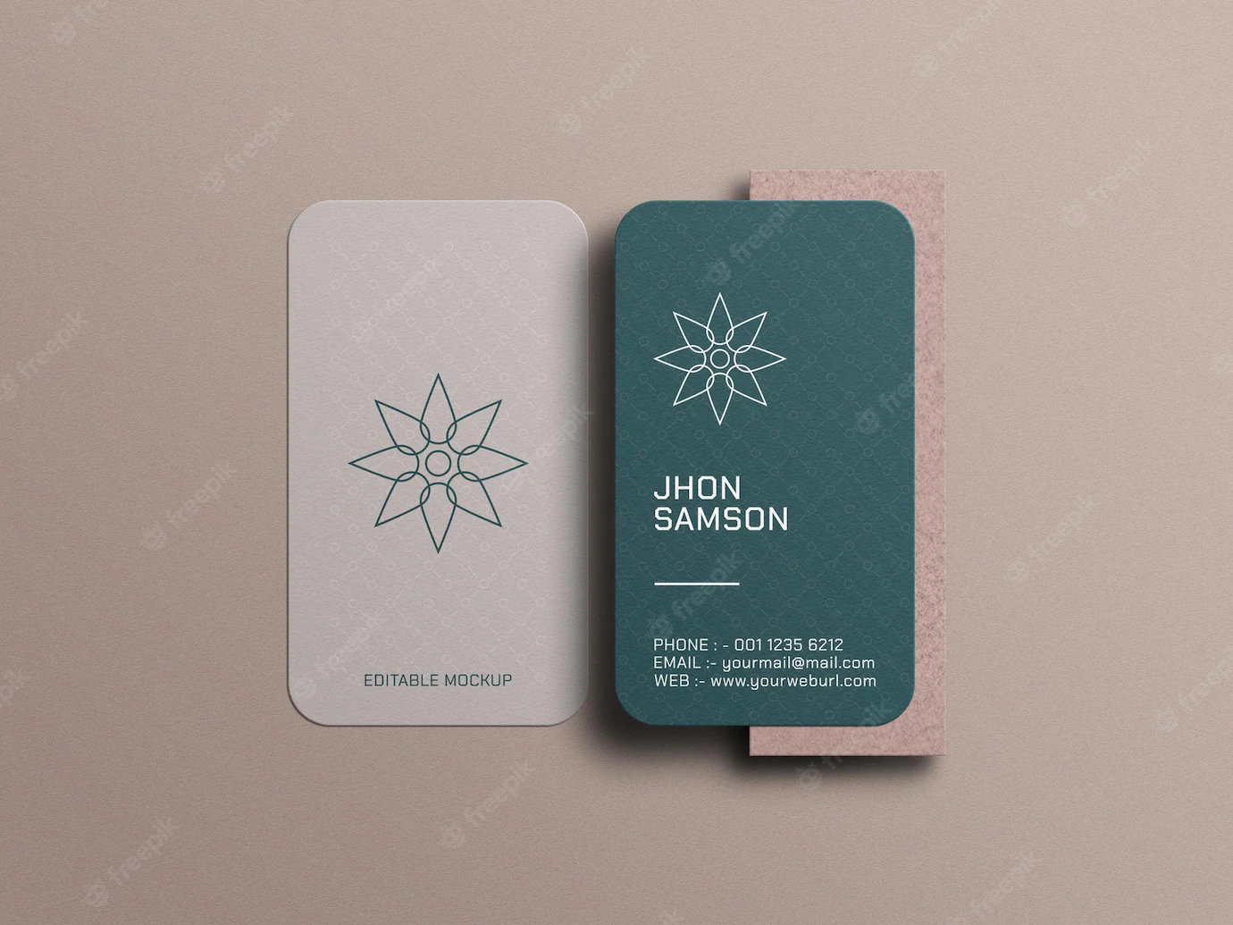 Die Cut Vertical Business Card Mockup 439185 1596