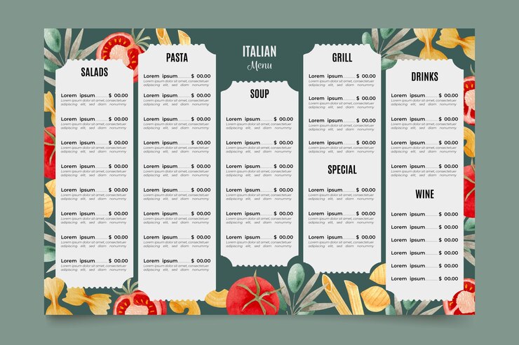 Digital Italian Restaurant Menu Template 52683 45352