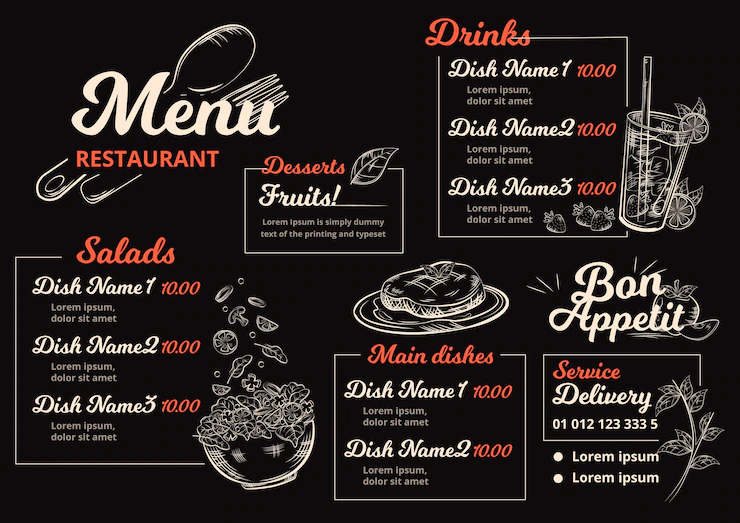 Digital Restaurant Menu Horizontal Format 23 2148649585