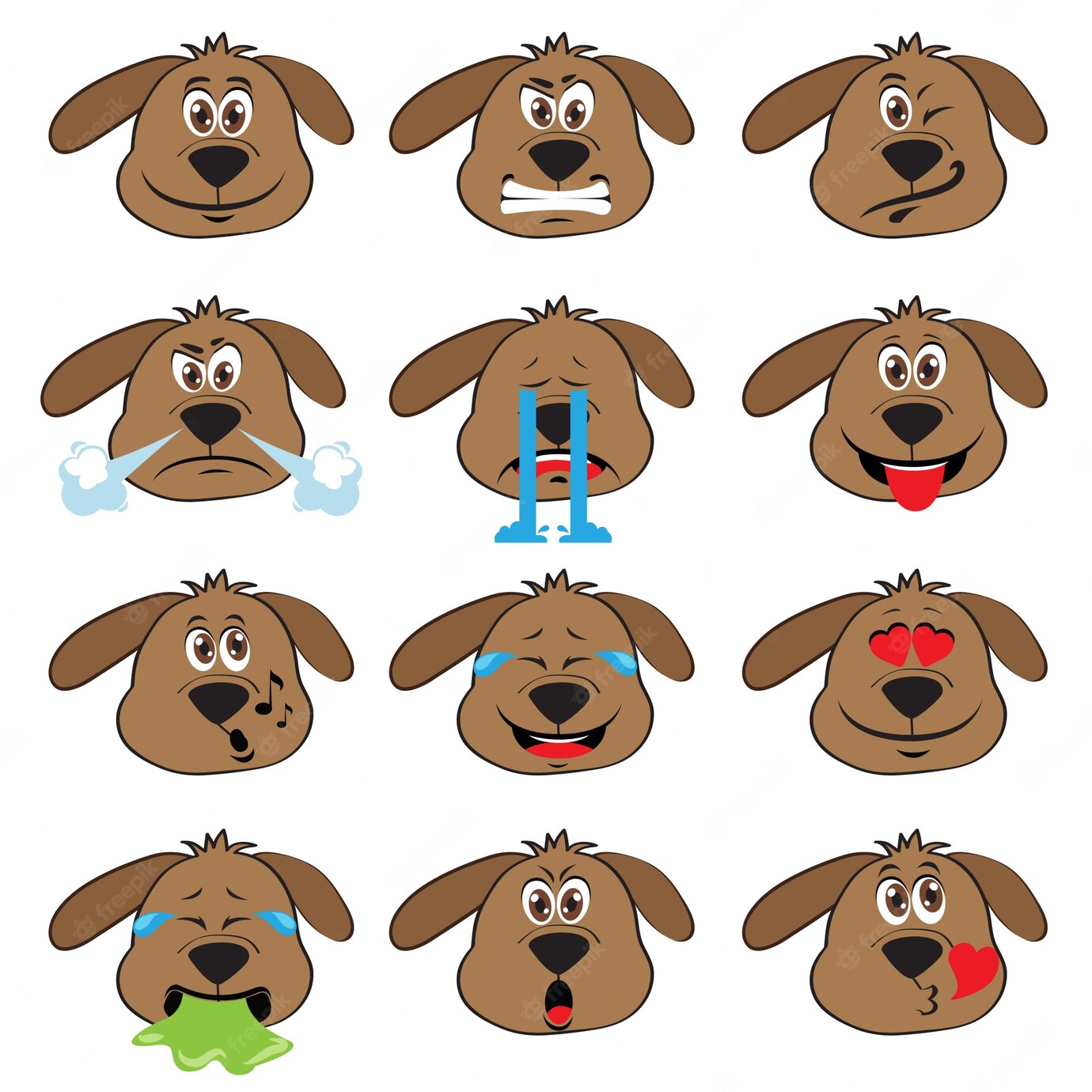 Dog Emojis Set 1020 1010