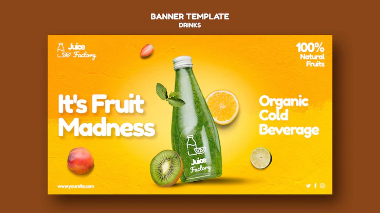 juice flyer or poster free psd