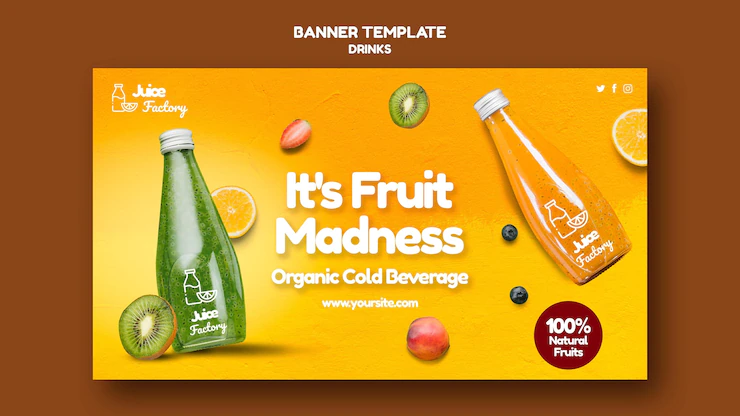 juice flyer or poster free psd