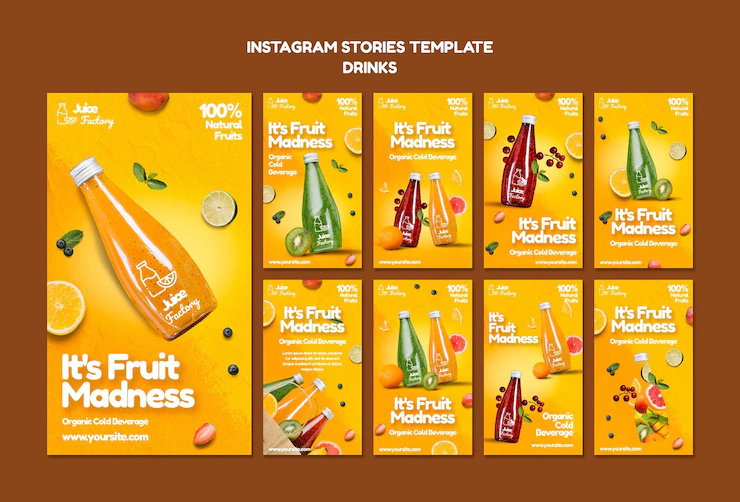 juice flyer or poster free psd