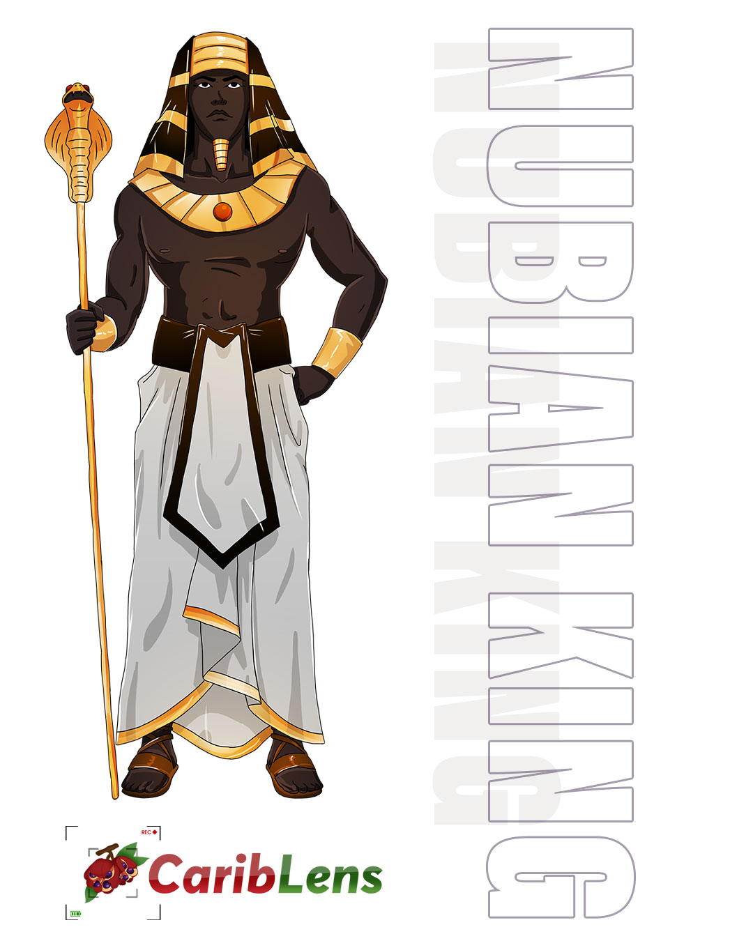 Egyptian Pharaoh Standing For Passover Vector Copy