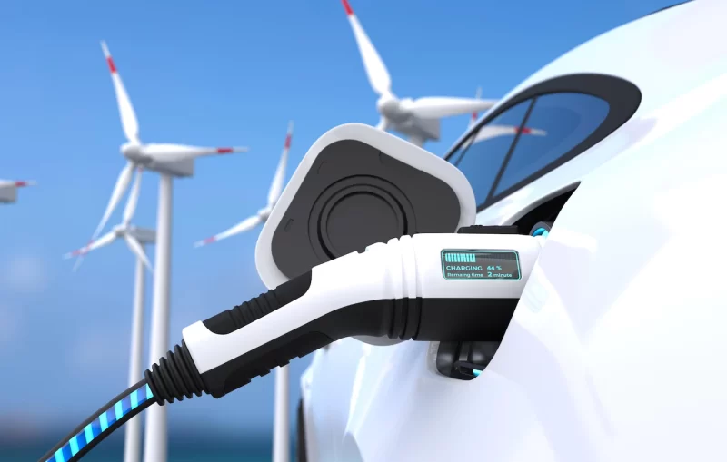 Electric car power charging Free Photo