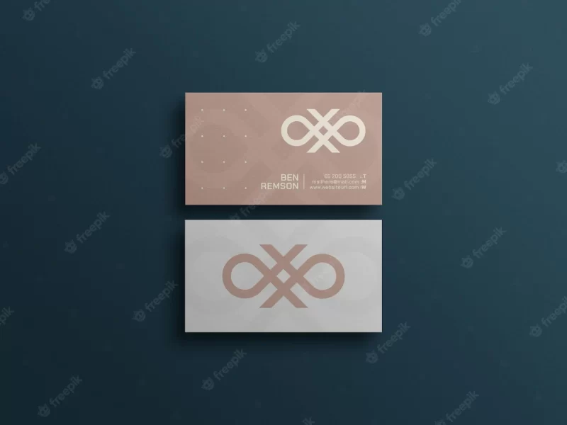 Elegant business card mockup Free Psd