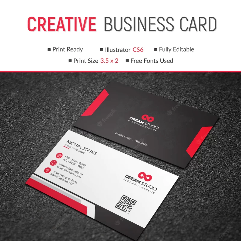 Elegant business card template Free Vector