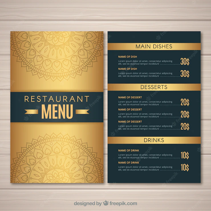 Elegant Menu Template With Golden Color 23 2147662256