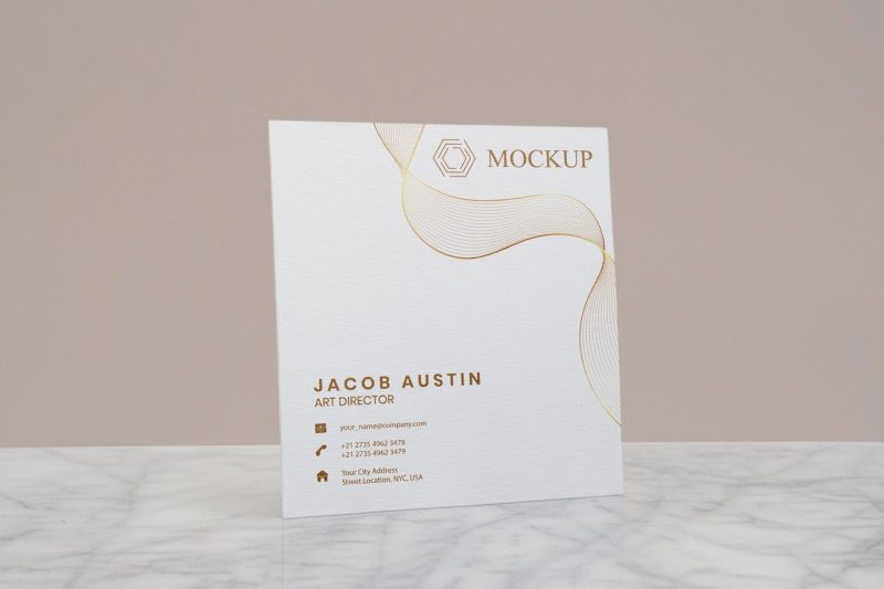 Elegant mock-up for corporate business card arrangement Free Psd