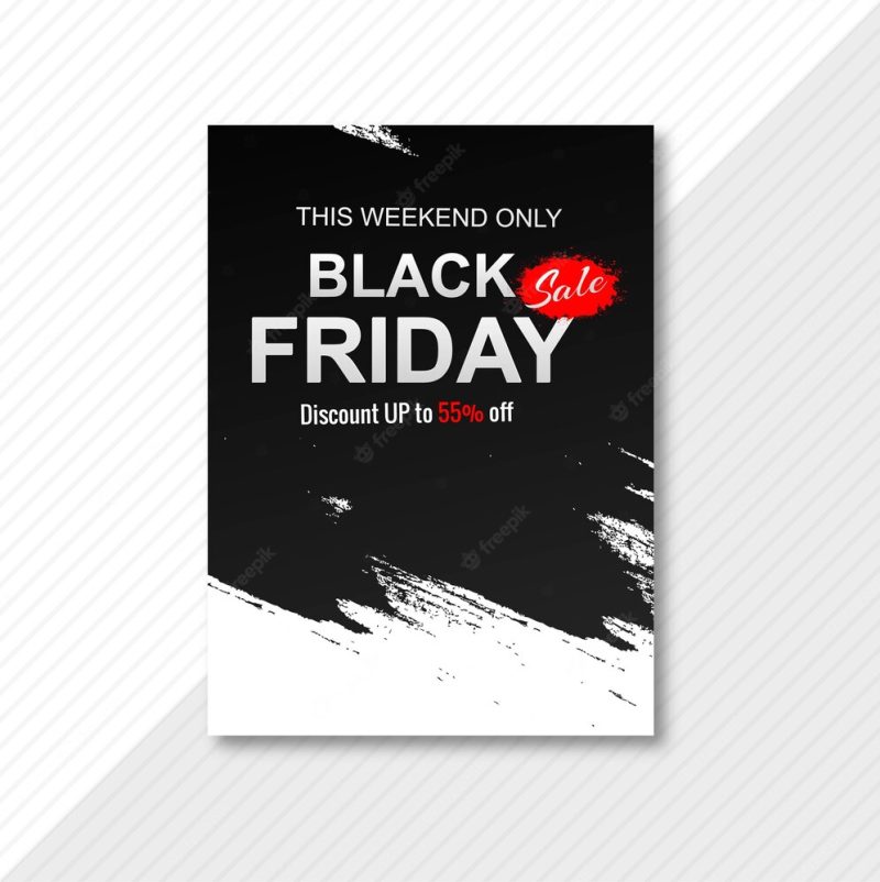 Elegant poster for black Ffriday Free Vector