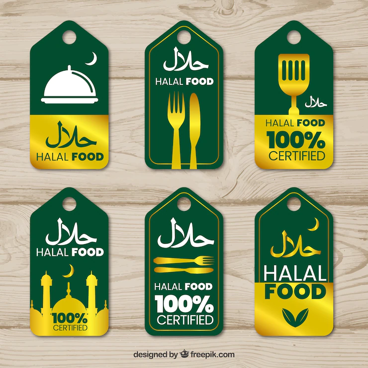 Elegant Set Halal Food Labels With Golden Style 23 2147884742