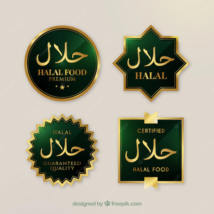 Elegant Set Halal Food Labels With Golden Style 23 2147885366