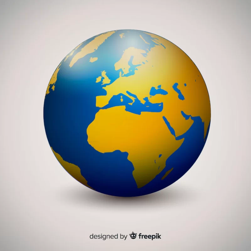 Elegant world globe with gradient style Free Vector