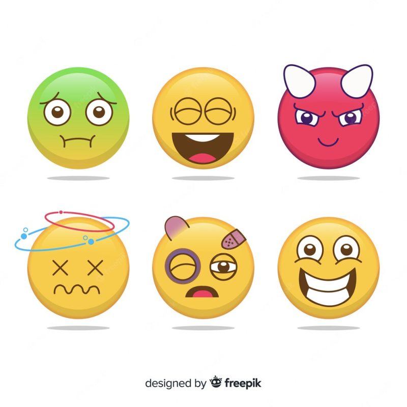 Emoji collection Free Vector