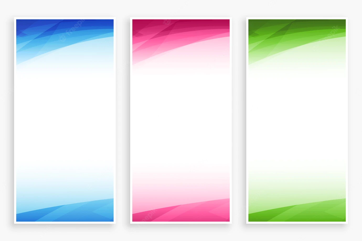 Empty Banner Backdrop With Abstract Color Shapes Set 1017 28426