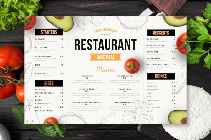 Engraving Hand Drawn Rustic Vertical Restaurant Menu Template 52683 63466