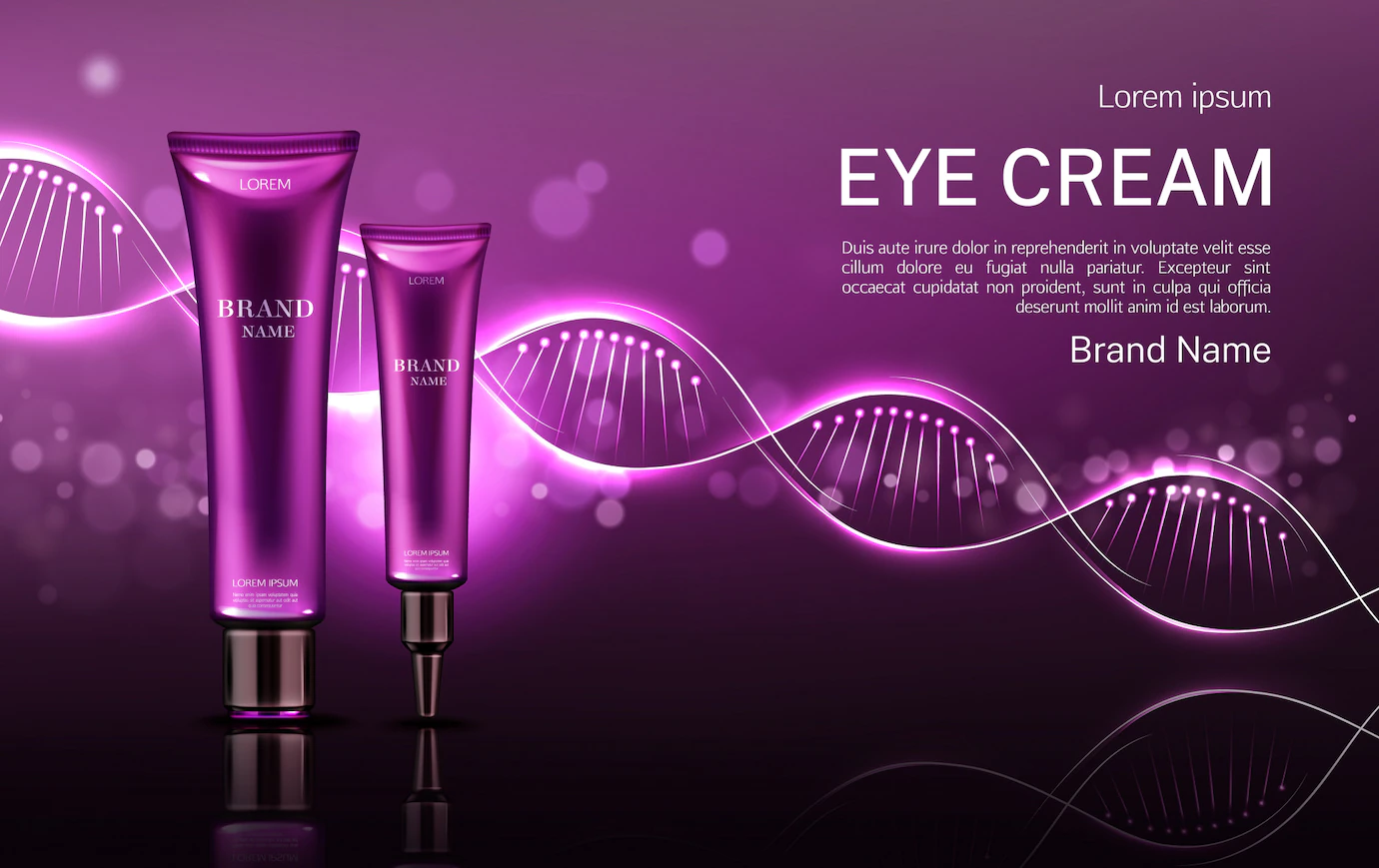 Eye Cream Cosmetics Tubes Banner With Dna 33099 2078