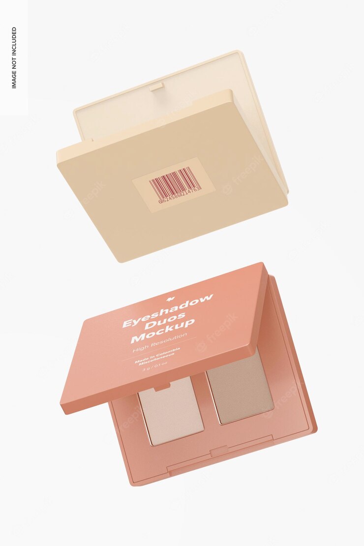 Eyeshadow duos mockup, floating Free Psd