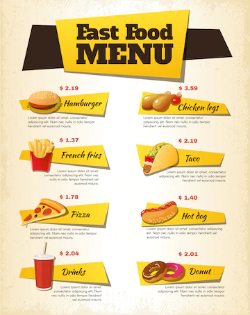 Fast Food Menu Design 1284 36019