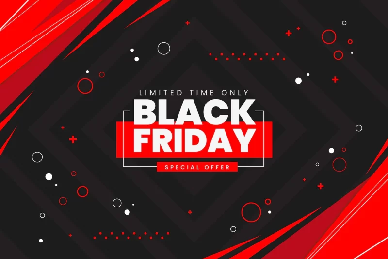 Flat black friday background Free Vector