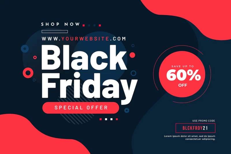 Flat black friday background Free Vector