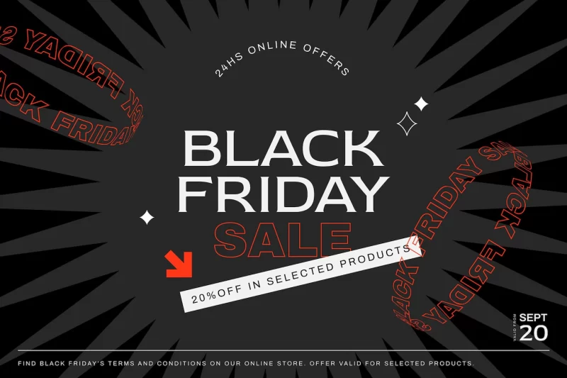 Flat black Friday sale background Free Vector