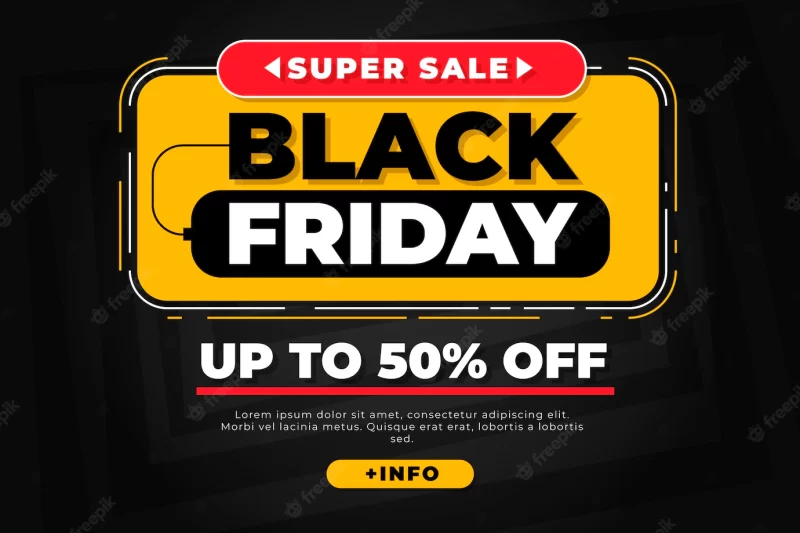 Flat black friday sale background Free Vector