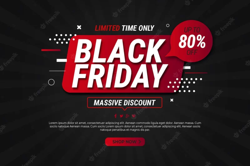 Flat black friday sale background Free Vector