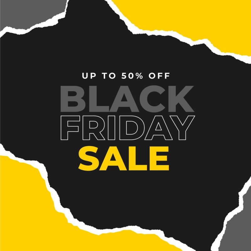 Flat black friday sale background Free Vector