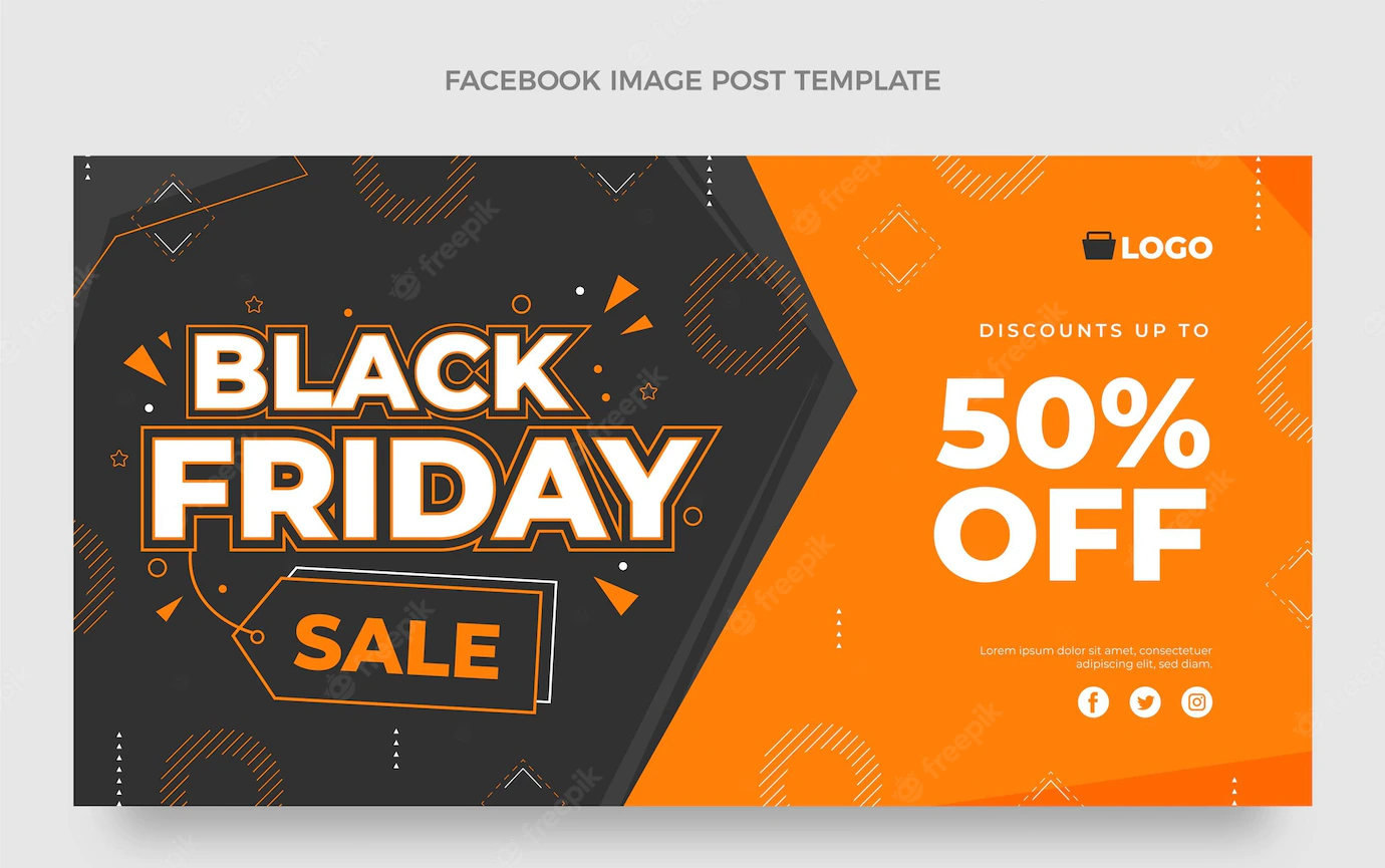 Flat Black Friday Social Media Post Template 23 2149095322