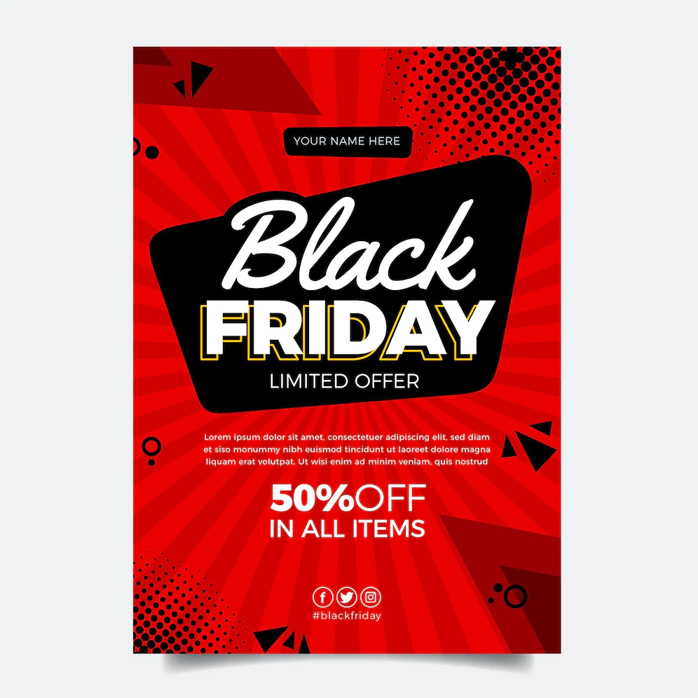 Flat Black Friday Vertical Poster Template 23 2149127155