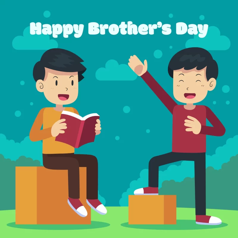 Flat brothers day background Free Vector