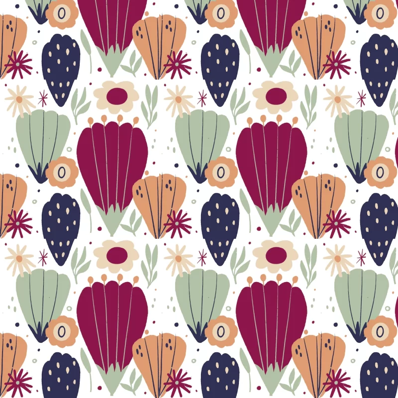 Flat design beautiful seamless pattern Free Vector