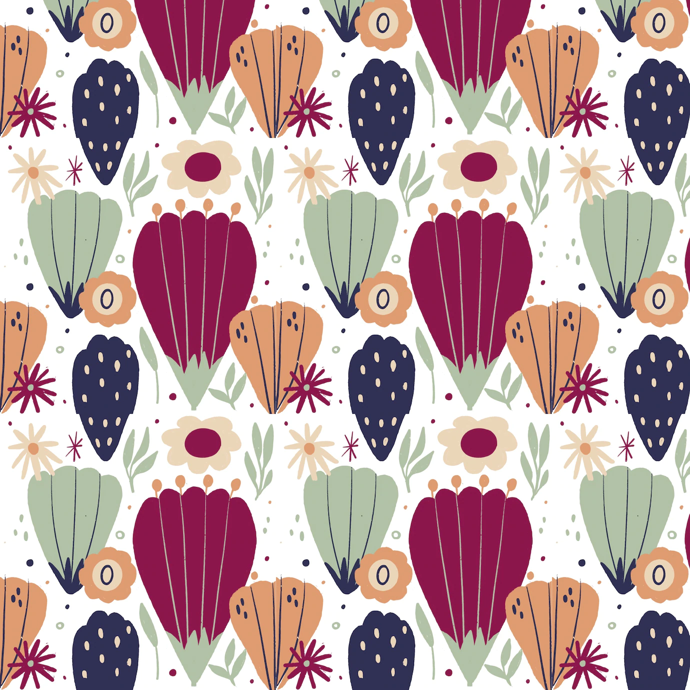 Flat Design Beautiful Seamless Pattern 23 2149320763