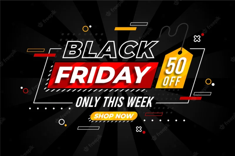 Flat design black Friday concept Free Vector