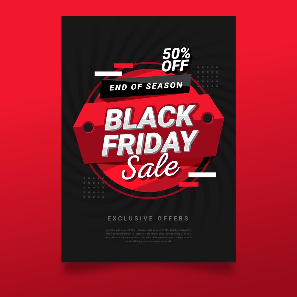 Flat Design Black Friday Flyer Template 52683 47329