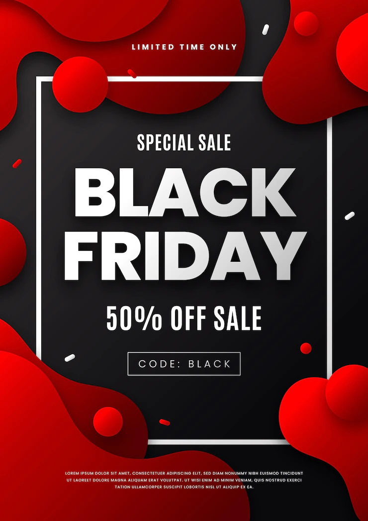 Flat Design Black Friday Flyer Template 52683 47373