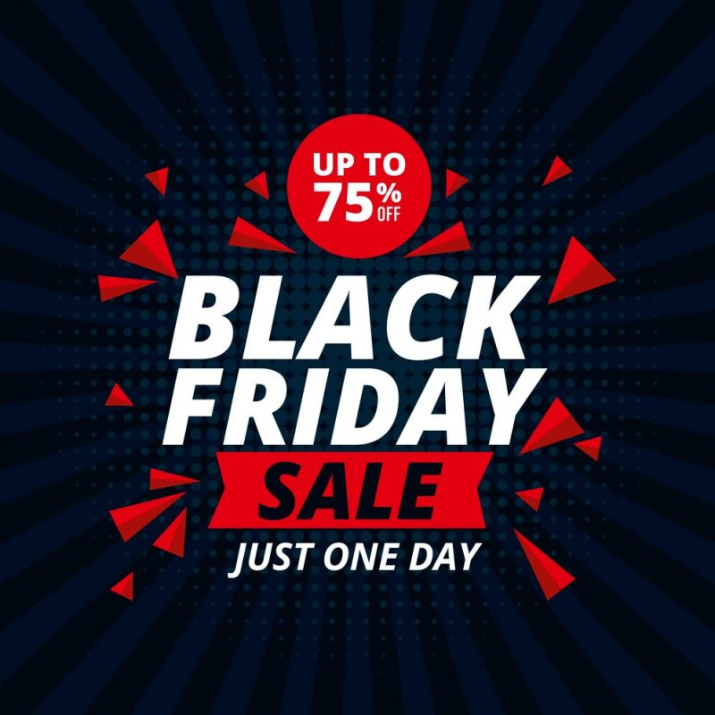 Flat design black Friday Free Vector