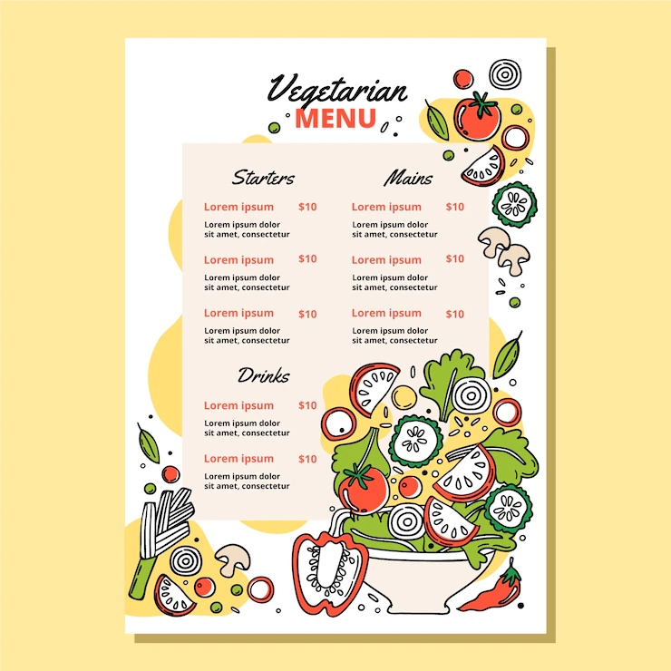 Flat Design Food Menu Design Template 23 2149192778