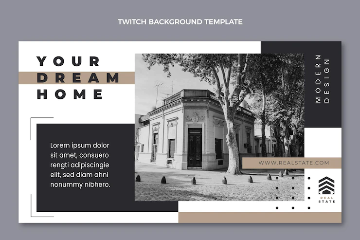 Flat Design Geometric Real Estate Twitch Background 23 2149155216