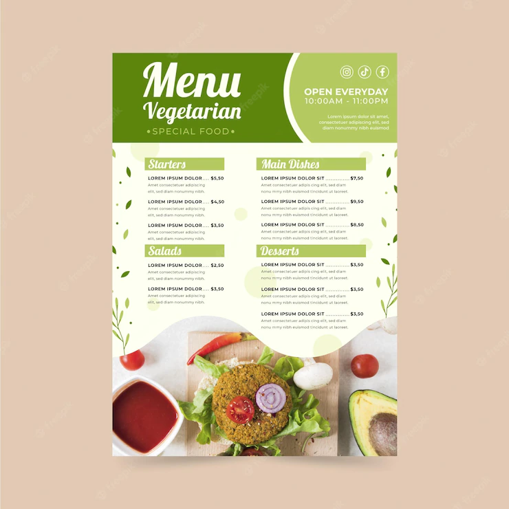 Flat Design Vegetarian Menu 23 2149090218