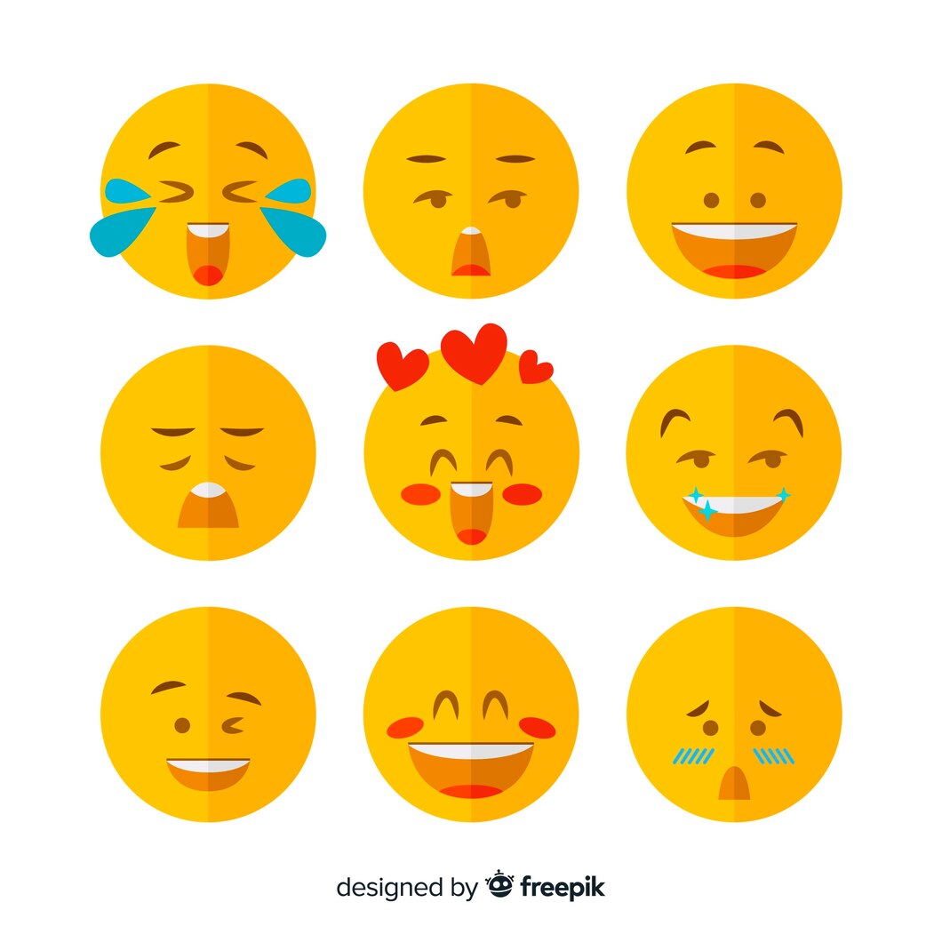 Flat Emoticon Reaction Collectio 23 2148162528