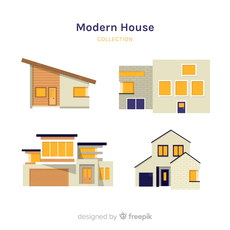 Flat Modern House Collection 23 2148050508