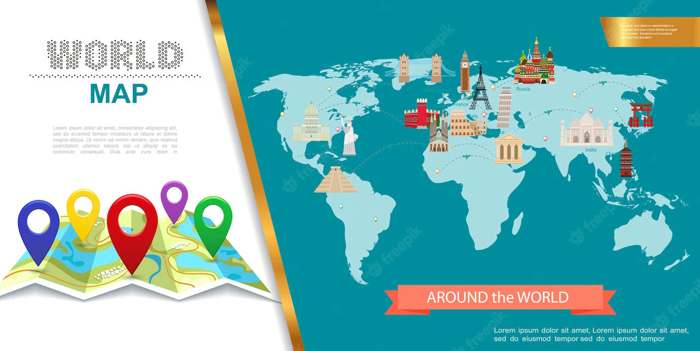Flat Travel Colorful Concept 1284 48406