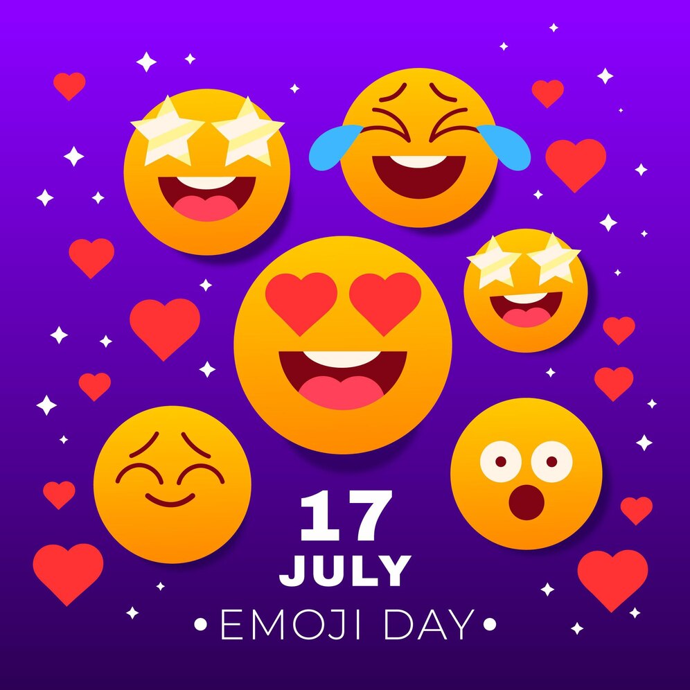 Flat World Emoji Day Illustration 23 2148965784