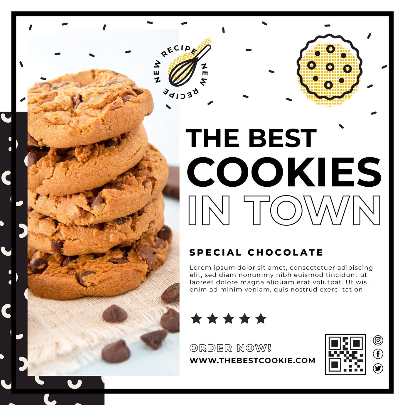 Flyer Template With Cookies Photo 23 2149014778