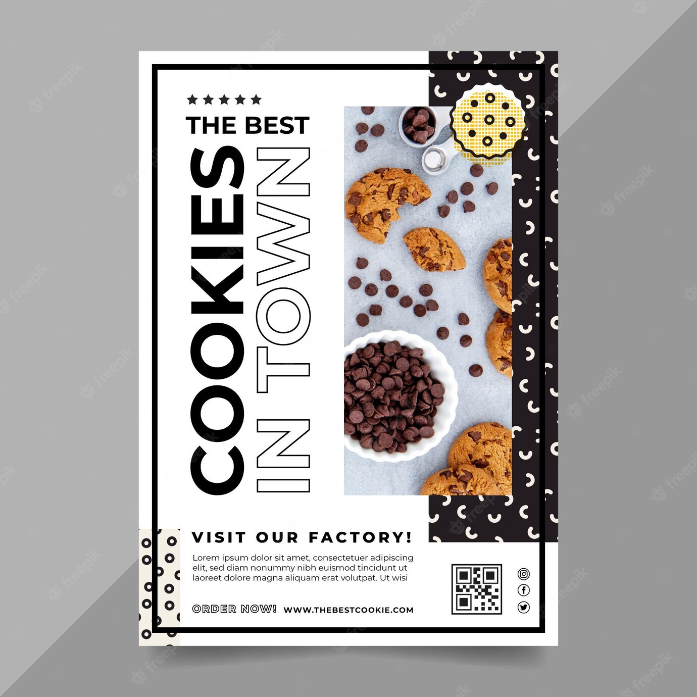 Flyer Template With Cookies Photo 23 2149014779