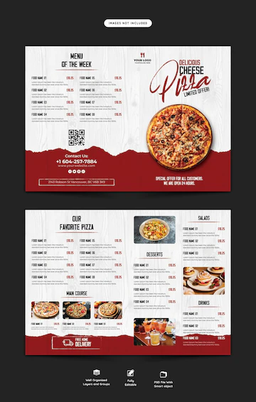 Food Menu Restaurant Bifold Brochure Template 120329 1828