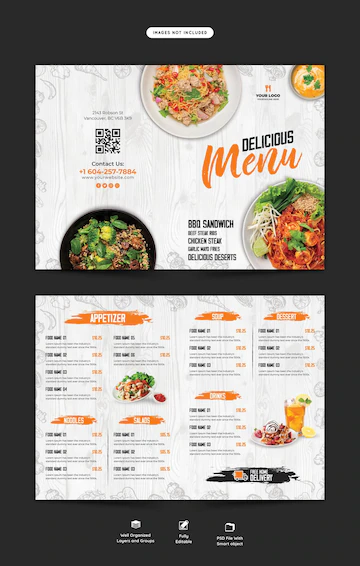 Food Menu Restaurant Bifold Brochure Template 120329 1832