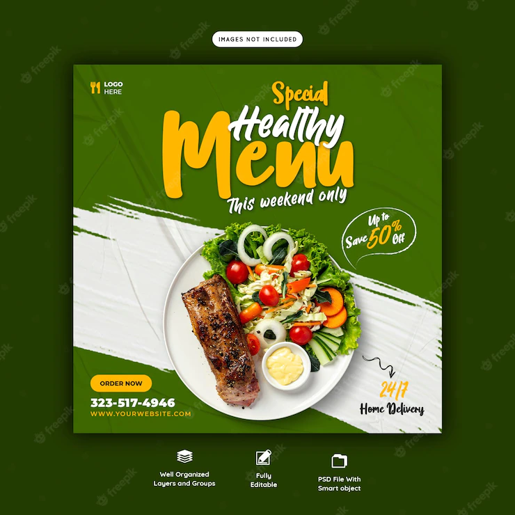 Food Menu Restaurant Social Media Banner Template 120329 1732